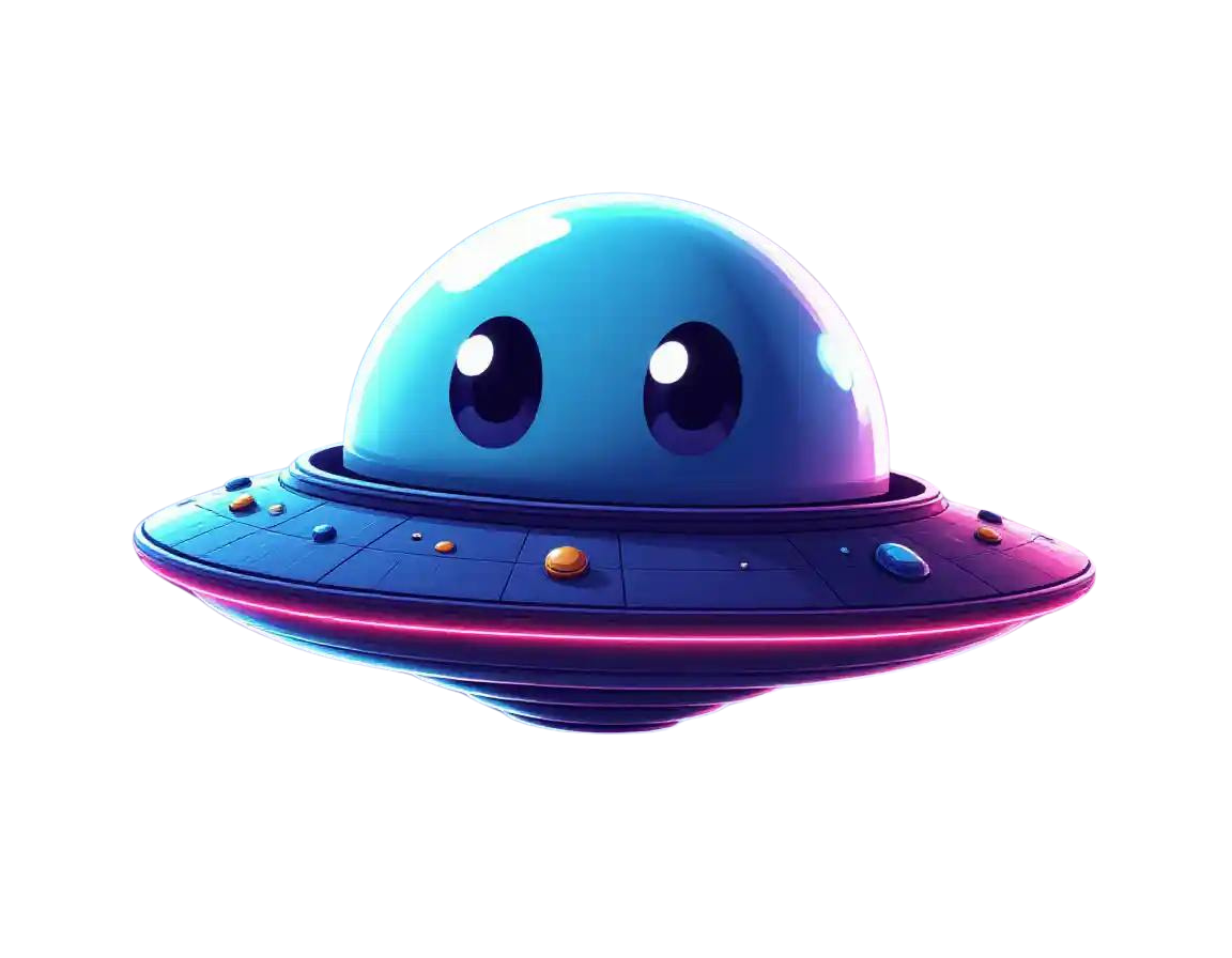 Blue UFO Spaceship