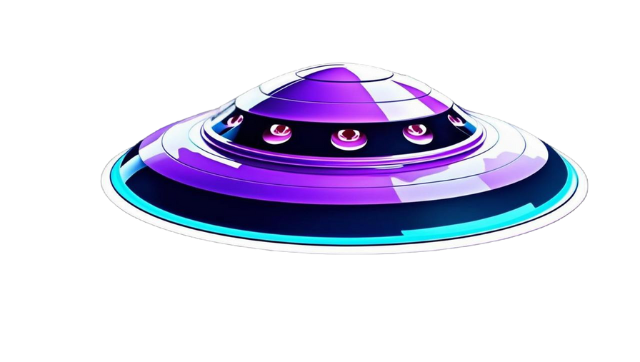 Purple UFO Spaceship