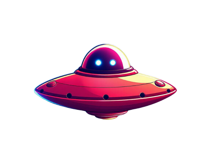 Red UFO Spaceship